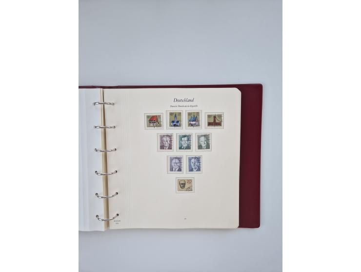 1948/90, in den Hauptnummern augenscheinlich komplette gestempelte Sammlungen Berlin 1948-90 und DDR 1949-90, sowie eine fast