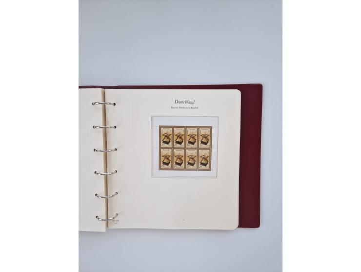 1948/90, in den Hauptnummern augenscheinlich komplette gestempelte Sammlungen Berlin 1948-90 und DDR 1949-90, sowie eine fast