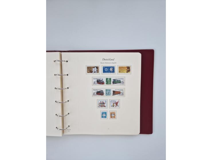 1948/90, in den Hauptnummern augenscheinlich komplette gestempelte Sammlungen Berlin 1948-90 und DDR 1949-90, sowie eine fast