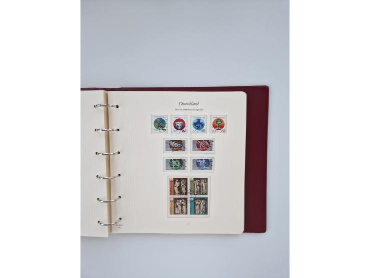 1948/90, in den Hauptnummern augenscheinlich komplette gestempelte Sammlungen Berlin 1948-90 und DDR 1949-90, sowie eine fast