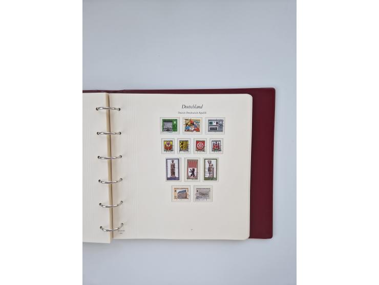 1948/90, in den Hauptnummern augenscheinlich komplette gestempelte Sammlungen Berlin 1948-90 und DDR 1949-90, sowie eine fast