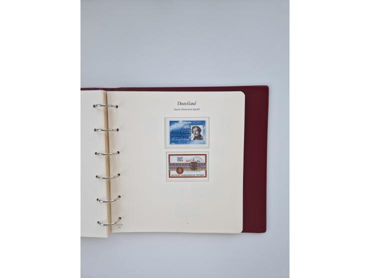 1948/90, in den Hauptnummern augenscheinlich komplette gestempelte Sammlungen Berlin 1948-90 und DDR 1949-90, sowie eine fast