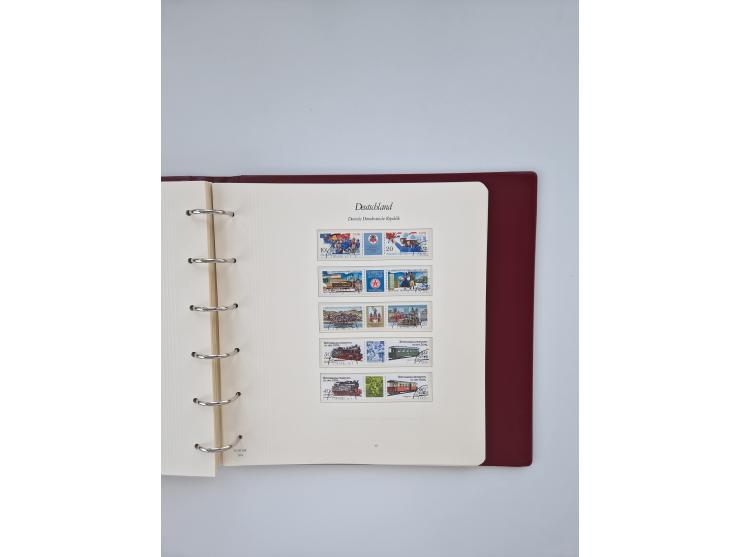 1948/90, in den Hauptnummern augenscheinlich komplette gestempelte Sammlungen Berlin 1948-90 und DDR 1949-90, sowie eine fast