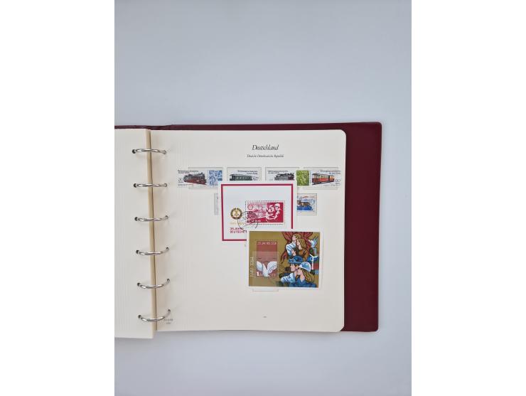 1948/90, in den Hauptnummern augenscheinlich komplette gestempelte Sammlungen Berlin 1948-90 und DDR 1949-90, sowie eine fast