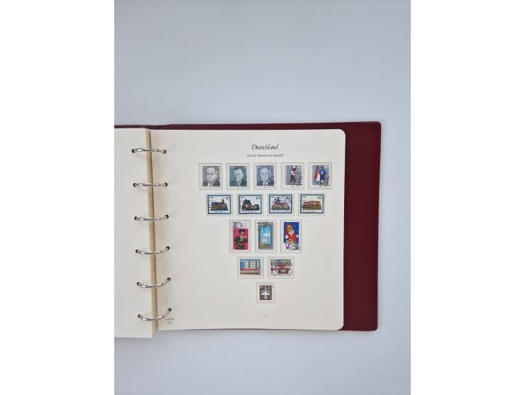 1948/90, in den Hauptnummern augenscheinlich komplette gestempelte Sammlungen Berlin 1948-90 und DDR 1949-90, sowie eine fast