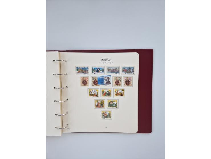 1948/90, in den Hauptnummern augenscheinlich komplette gestempelte Sammlungen Berlin 1948-90 und DDR 1949-90, sowie eine fast