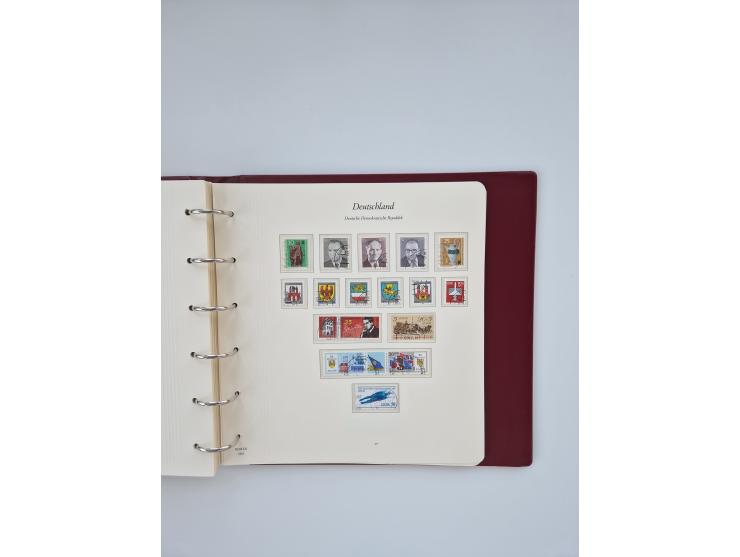 1948/90, in den Hauptnummern augenscheinlich komplette gestempelte Sammlungen Berlin 1948-90 und DDR 1949-90, sowie eine fast