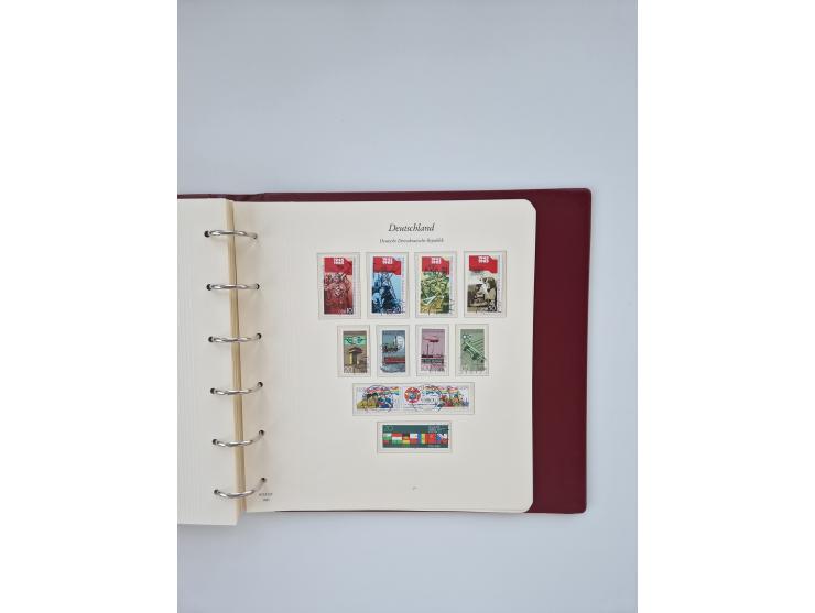 1948/90, in den Hauptnummern augenscheinlich komplette gestempelte Sammlungen Berlin 1948-90 und DDR 1949-90, sowie eine fast