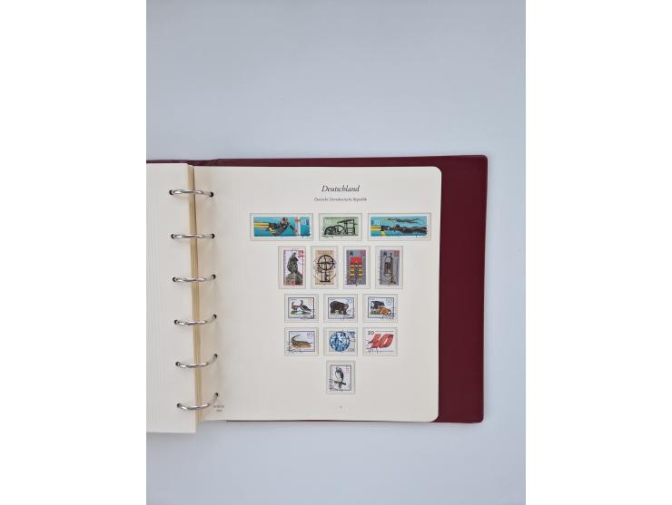 1948/90, in den Hauptnummern augenscheinlich komplette gestempelte Sammlungen Berlin 1948-90 und DDR 1949-90, sowie eine fast