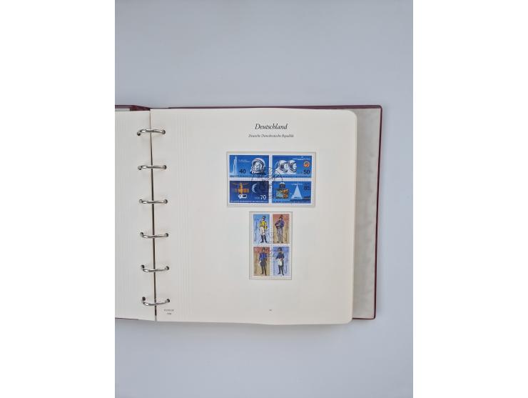 1948/90, in den Hauptnummern augenscheinlich komplette gestempelte Sammlungen Berlin 1948-90 und DDR 1949-90, sowie eine fast