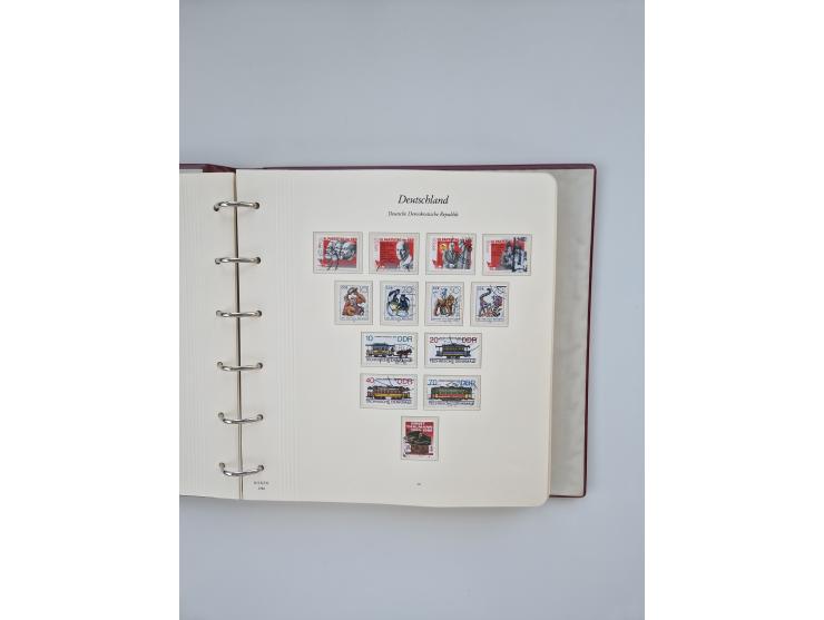 1948/90, in den Hauptnummern augenscheinlich komplette gestempelte Sammlungen Berlin 1948-90 und DDR 1949-90, sowie eine fast