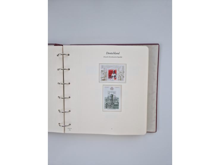 1948/90, in den Hauptnummern augenscheinlich komplette gestempelte Sammlungen Berlin 1948-90 und DDR 1949-90, sowie eine fast