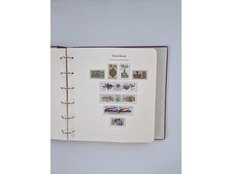 1948/90, in den Hauptnummern augenscheinlich komplette gestempelte Sammlungen Berlin 1948-90 und DDR 1949-90, sowie eine fast