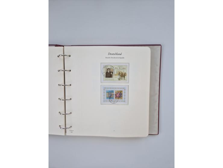 1948/90, in den Hauptnummern augenscheinlich komplette gestempelte Sammlungen Berlin 1948-90 und DDR 1949-90, sowie eine fast