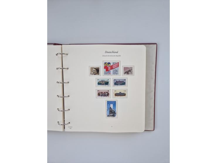 1948/90, in den Hauptnummern augenscheinlich komplette gestempelte Sammlungen Berlin 1948-90 und DDR 1949-90, sowie eine fast