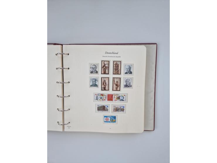 1948/90, in den Hauptnummern augenscheinlich komplette gestempelte Sammlungen Berlin 1948-90 und DDR 1949-90, sowie eine fast