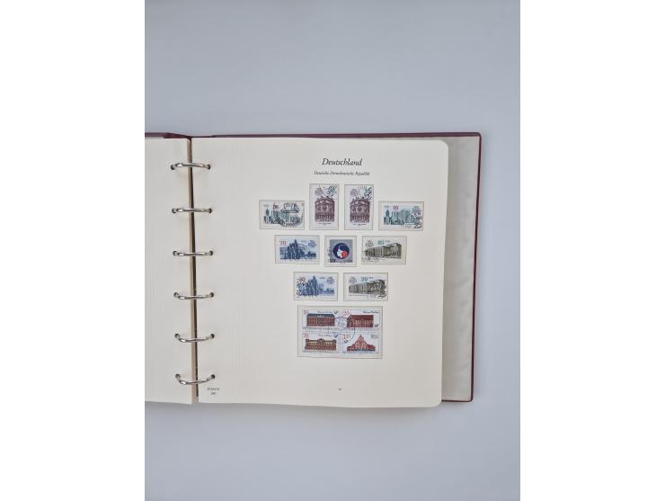 1948/90, in den Hauptnummern augenscheinlich komplette gestempelte Sammlungen Berlin 1948-90 und DDR 1949-90, sowie eine fast