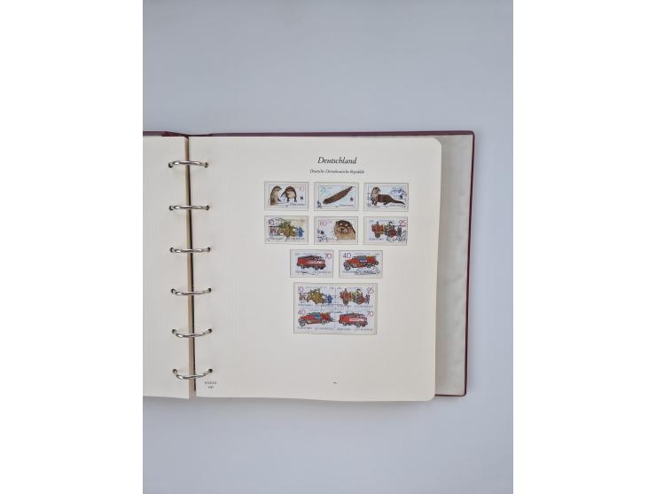 1948/90, in den Hauptnummern augenscheinlich komplette gestempelte Sammlungen Berlin 1948-90 und DDR 1949-90, sowie eine fast