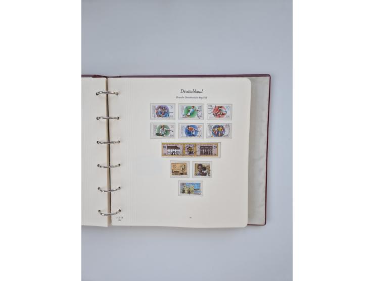 1948/90, in den Hauptnummern augenscheinlich komplette gestempelte Sammlungen Berlin 1948-90 und DDR 1949-90, sowie eine fast