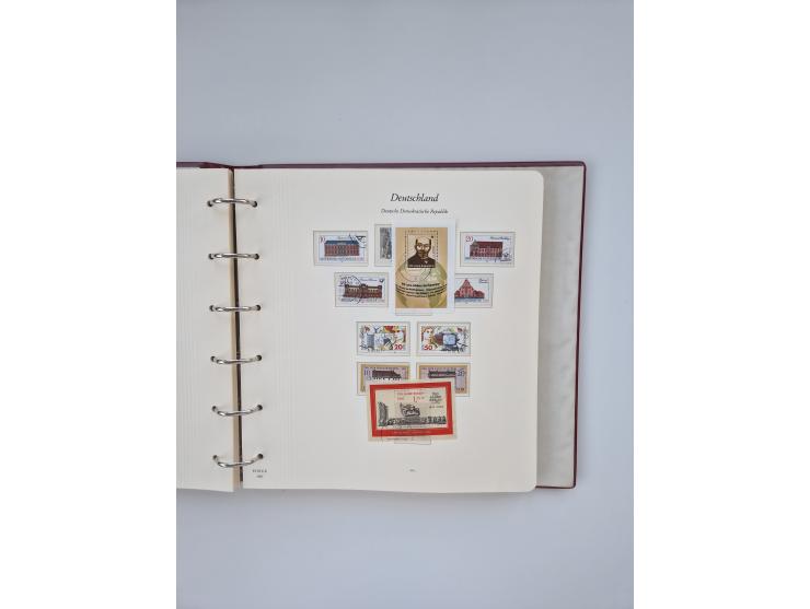 1948/90, in den Hauptnummern augenscheinlich komplette gestempelte Sammlungen Berlin 1948-90 und DDR 1949-90, sowie eine fast