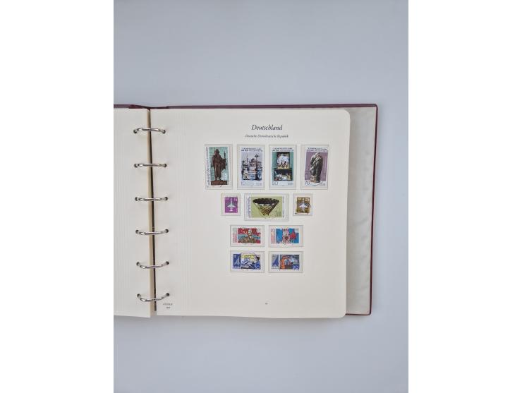 1948/90, in den Hauptnummern augenscheinlich komplette gestempelte Sammlungen Berlin 1948-90 und DDR 1949-90, sowie eine fast