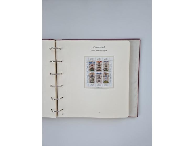 1948/90, in den Hauptnummern augenscheinlich komplette gestempelte Sammlungen Berlin 1948-90 und DDR 1949-90, sowie eine fast