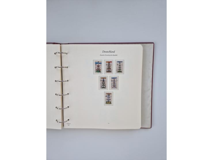 1948/90, in den Hauptnummern augenscheinlich komplette gestempelte Sammlungen Berlin 1948-90 und DDR 1949-90, sowie eine fast