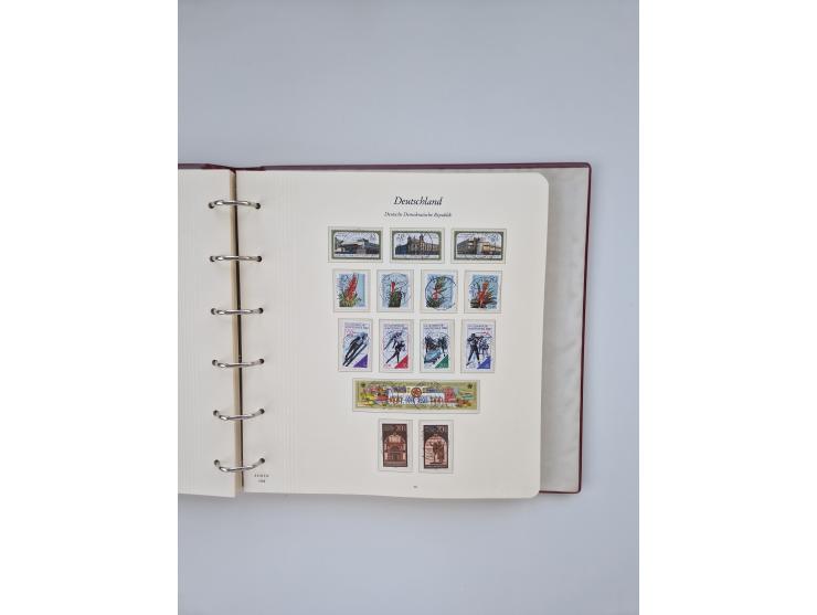 1948/90, in den Hauptnummern augenscheinlich komplette gestempelte Sammlungen Berlin 1948-90 und DDR 1949-90, sowie eine fast