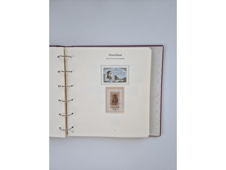 1948/90, in den Hauptnummern augenscheinlich komplette gestempelte Sammlungen Berlin 1948-90 und DDR 1949-90, sowie eine fast