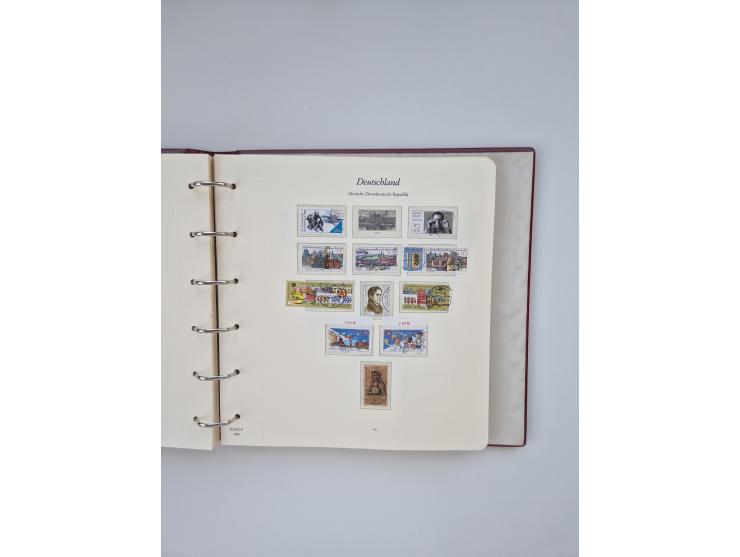 1948/90, in den Hauptnummern augenscheinlich komplette gestempelte Sammlungen Berlin 1948-90 und DDR 1949-90, sowie eine fast