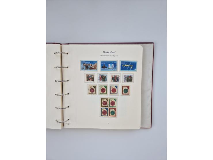 1948/90, in den Hauptnummern augenscheinlich komplette gestempelte Sammlungen Berlin 1948-90 und DDR 1949-90, sowie eine fast