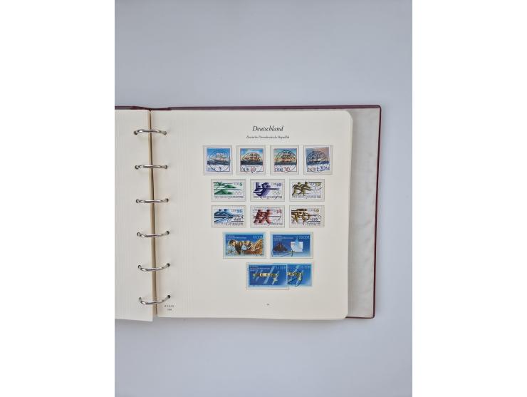 1948/90, in den Hauptnummern augenscheinlich komplette gestempelte Sammlungen Berlin 1948-90 und DDR 1949-90, sowie eine fast