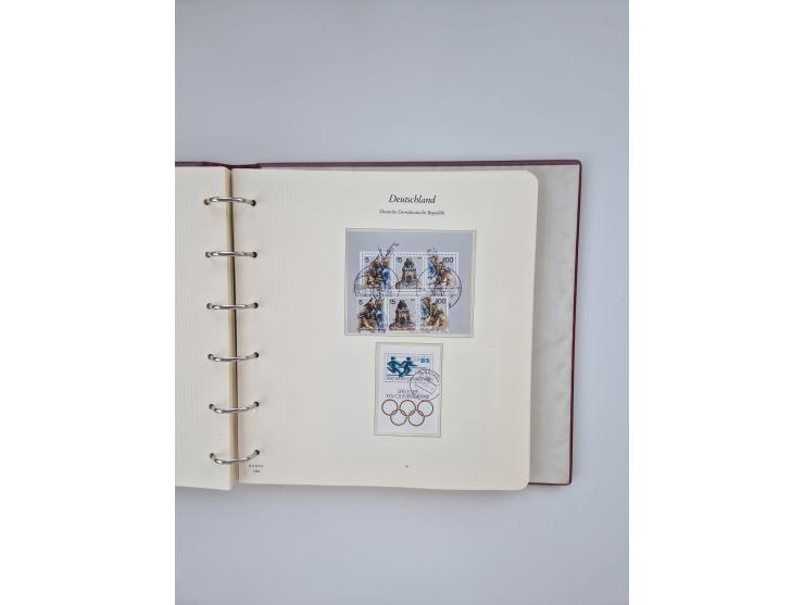 1948/90, in den Hauptnummern augenscheinlich komplette gestempelte Sammlungen Berlin 1948-90 und DDR 1949-90, sowie eine fast