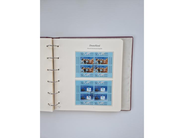 1948/90, in den Hauptnummern augenscheinlich komplette gestempelte Sammlungen Berlin 1948-90 und DDR 1949-90, sowie eine fast