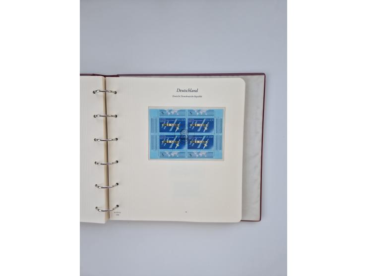 1948/90, in den Hauptnummern augenscheinlich komplette gestempelte Sammlungen Berlin 1948-90 und DDR 1949-90, sowie eine fast