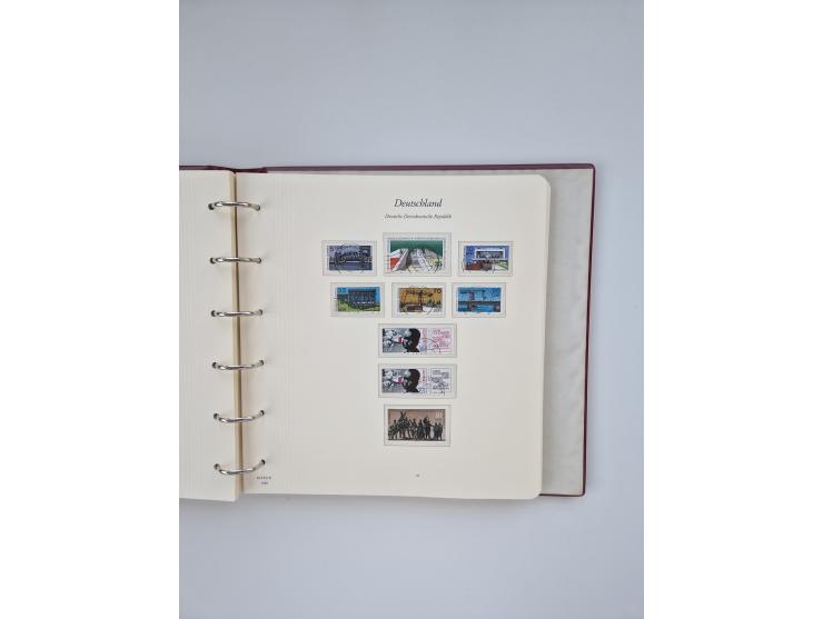 1948/90, in den Hauptnummern augenscheinlich komplette gestempelte Sammlungen Berlin 1948-90 und DDR 1949-90, sowie eine fast