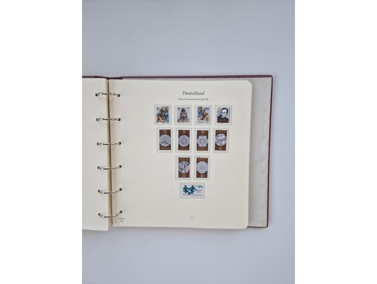 1948/90, in den Hauptnummern augenscheinlich komplette gestempelte Sammlungen Berlin 1948-90 und DDR 1949-90, sowie eine fast