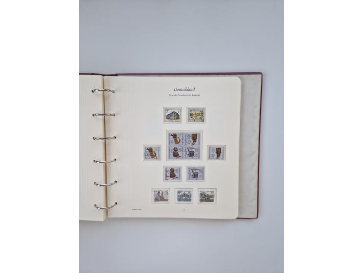 1948/90, in den Hauptnummern augenscheinlich komplette gestempelte Sammlungen Berlin 1948-90 und DDR 1949-90, sowie eine fast