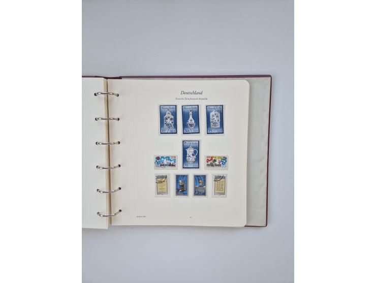 1948/90, in den Hauptnummern augenscheinlich komplette gestempelte Sammlungen Berlin 1948-90 und DDR 1949-90, sowie eine fast