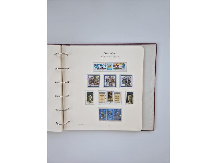 1948/90, in den Hauptnummern augenscheinlich komplette gestempelte Sammlungen Berlin 1948-90 und DDR 1949-90, sowie eine fast