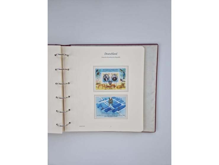 1948/90, in den Hauptnummern augenscheinlich komplette gestempelte Sammlungen Berlin 1948-90 und DDR 1949-90, sowie eine fast