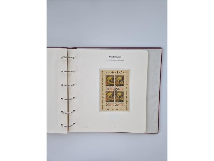 1948/90, in den Hauptnummern augenscheinlich komplette gestempelte Sammlungen Berlin 1948-90 und DDR 1949-90, sowie eine fast