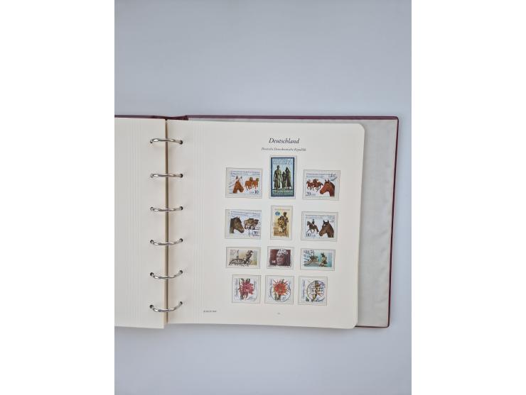 1948/90, in den Hauptnummern augenscheinlich komplette gestempelte Sammlungen Berlin 1948-90 und DDR 1949-90, sowie eine fast