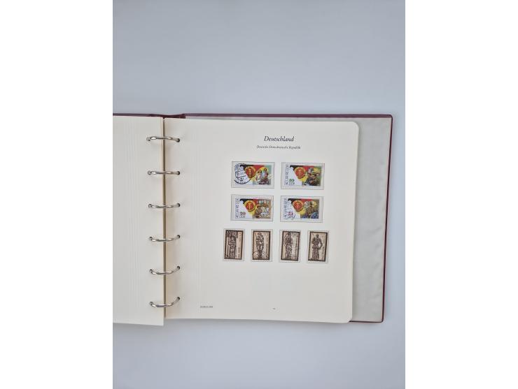 1948/90, in den Hauptnummern augenscheinlich komplette gestempelte Sammlungen Berlin 1948-90 und DDR 1949-90, sowie eine fast
