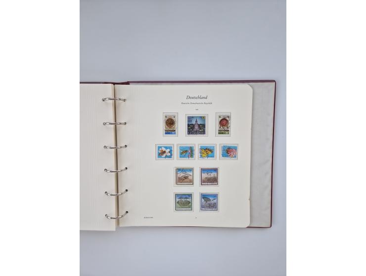 1948/90, in den Hauptnummern augenscheinlich komplette gestempelte Sammlungen Berlin 1948-90 und DDR 1949-90, sowie eine fast