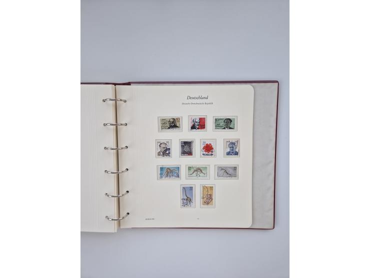 1948/90, in den Hauptnummern augenscheinlich komplette gestempelte Sammlungen Berlin 1948-90 und DDR 1949-90, sowie eine fast