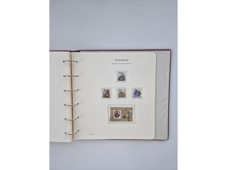 1948/90, in den Hauptnummern augenscheinlich komplette gestempelte Sammlungen Berlin 1948-90 und DDR 1949-90, sowie eine fast