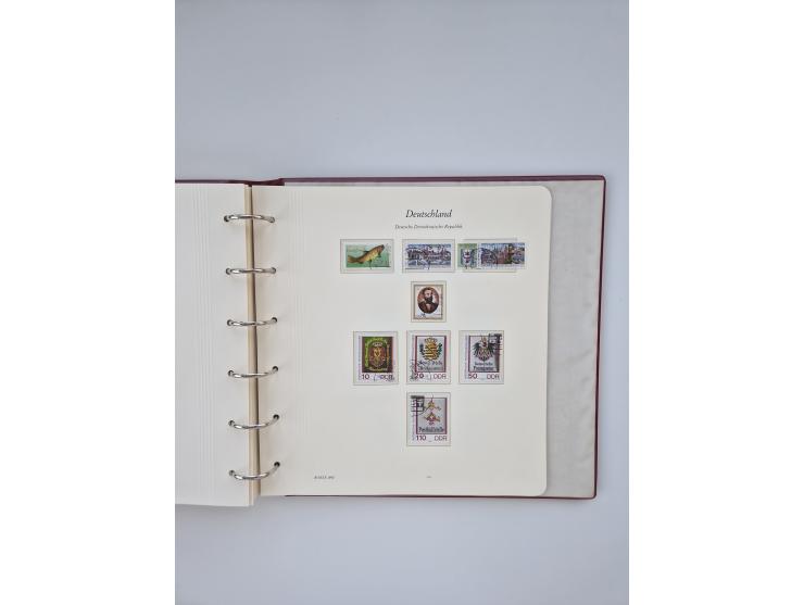 1948/90, in den Hauptnummern augenscheinlich komplette gestempelte Sammlungen Berlin 1948-90 und DDR 1949-90, sowie eine fast