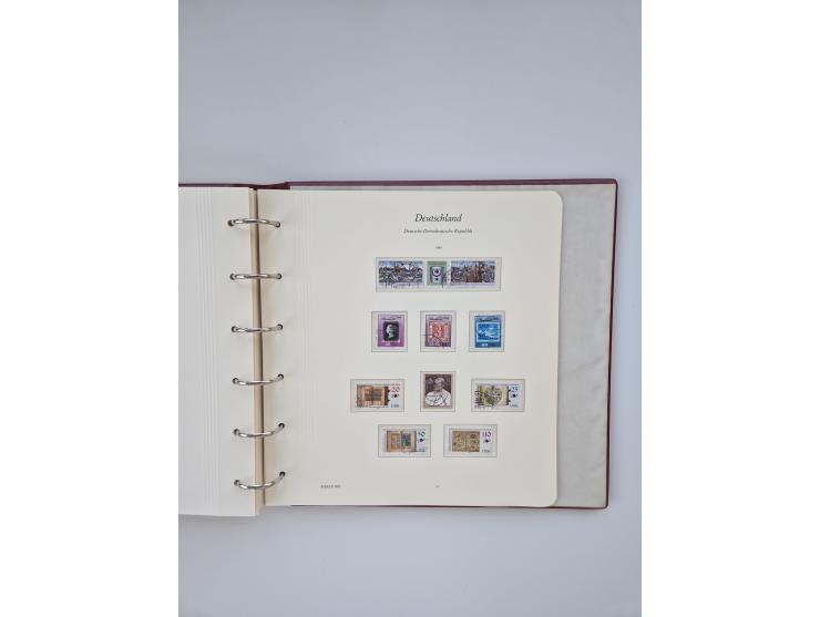 1948/90, in den Hauptnummern augenscheinlich komplette gestempelte Sammlungen Berlin 1948-90 und DDR 1949-90, sowie eine fast