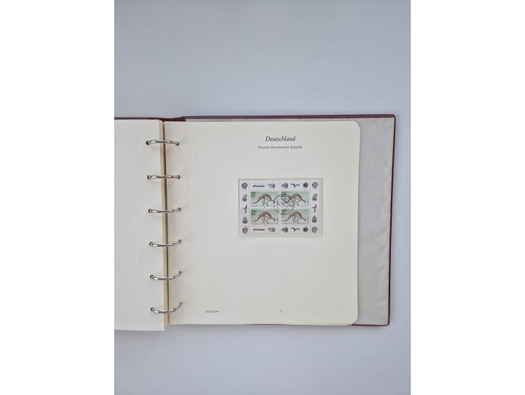 1948/90, in den Hauptnummern augenscheinlich komplette gestempelte Sammlungen Berlin 1948-90 und DDR 1949-90, sowie eine fast